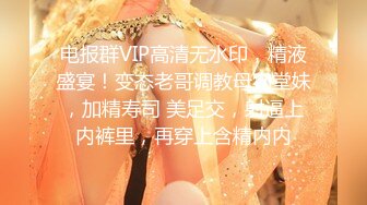 电报群VIP高清无水印，精液盛宴！变态老哥调教母狗堂妹，加精寿司 美足交，射逼上内裤里，再穿上含精内内